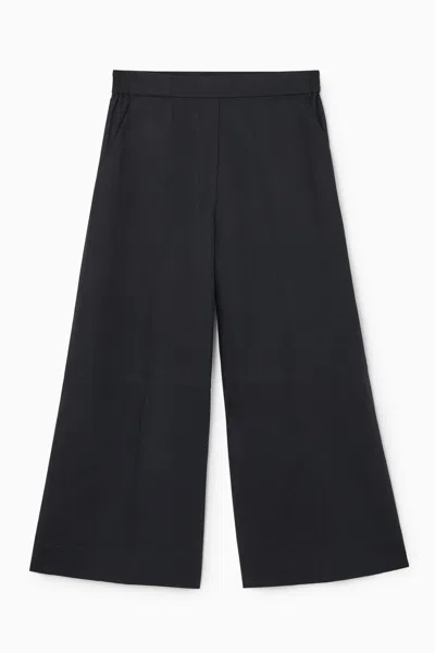 Cos Linen Culottes In Blue