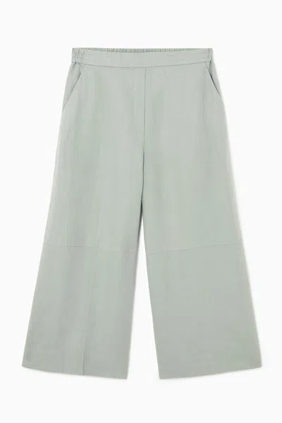 Cos Linen Culottes In Green
