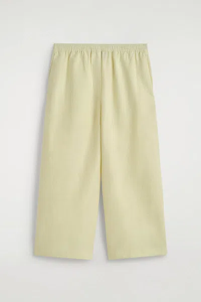 Cos Linen Culottes In Yellow