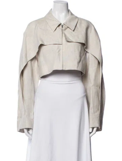 Pre-owned Cos Linen Jacket W/ Tags In Neutrals