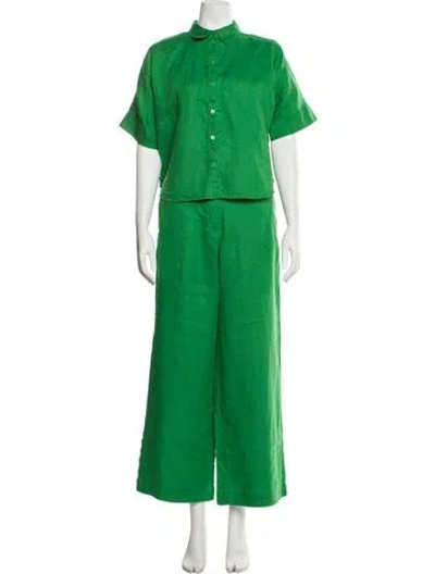 Pre-owned Cos Linen Pant Set In Green