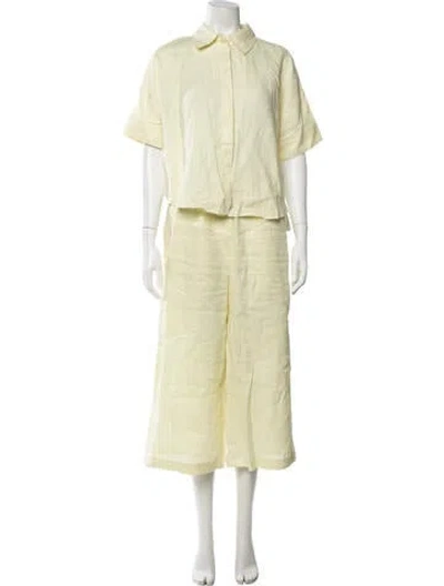 Pre-owned Cos Linen Pant Set In Yellow