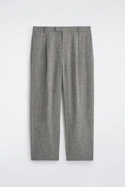 Cos Pantalon Large Décontracté En Lin In Gray