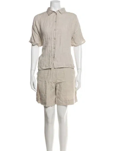 Pre-owned Cos Linen Short Set In Neutrals