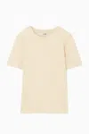 Cos Linen T-shirt In Beige