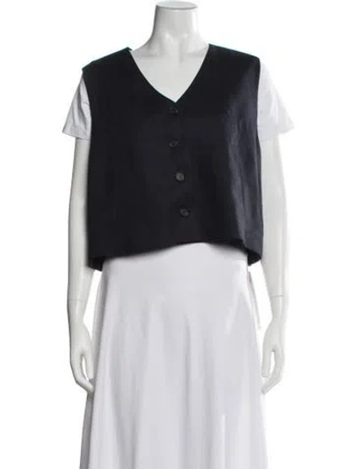 Pre-owned Cos Linen Vest In Blue