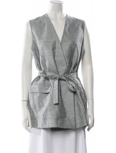 Pre-owned Cos Linen Vest W/ Tags In Gray