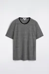 Cos Linen-jersey T-shirt In Black