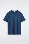 Cos Linen-jersey T-shirt In Navy In Blue