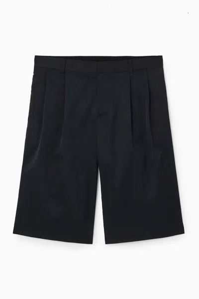 Cos Long Nylon Shorts In Blue