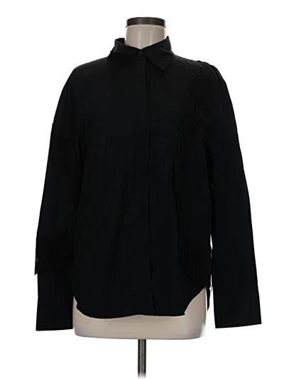 Pre-owned Cos Long Sleeve Blouse In Black