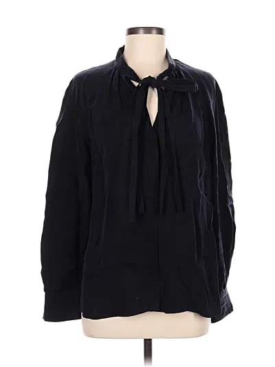 Pre-owned Cos Long Sleeve Blouse In Black