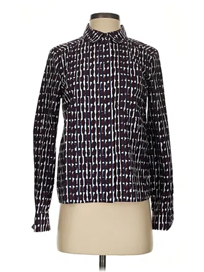 Pre-owned Cos Long Sleeve Blouse In Black