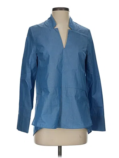 Pre-owned Cos Long Sleeve Blouse In Blue