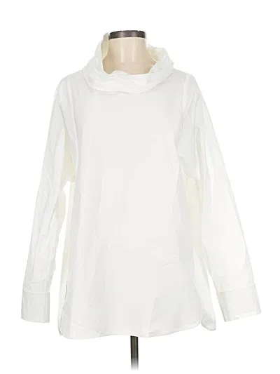 Pre-owned Cos Long Sleeve Blouse In White