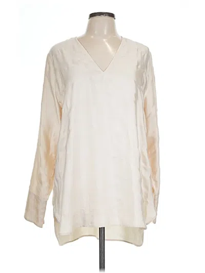 Pre-owned Cos Long Sleeve Blouse In White