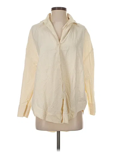Pre-owned Cos Long Sleeve Blouse In White