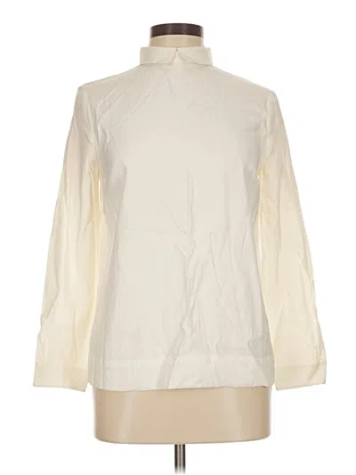 Pre-owned Cos Long Sleeve Blouse In White