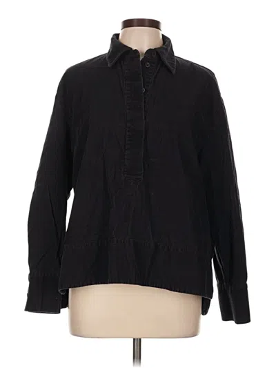 Pre-owned Cos Long Sleeve Button Down Shirt In Black