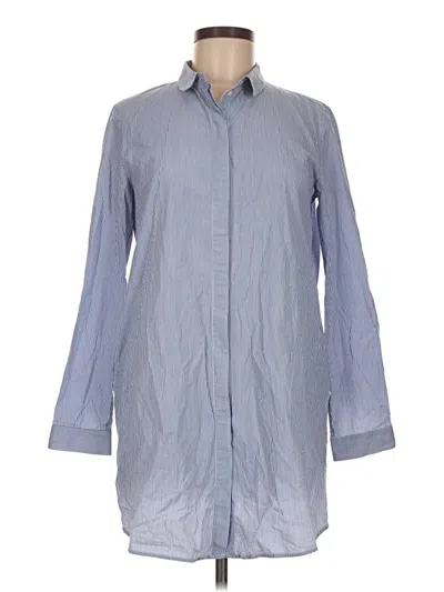 Pre-owned Cos Long Sleeve Button Down Shirt In Blue