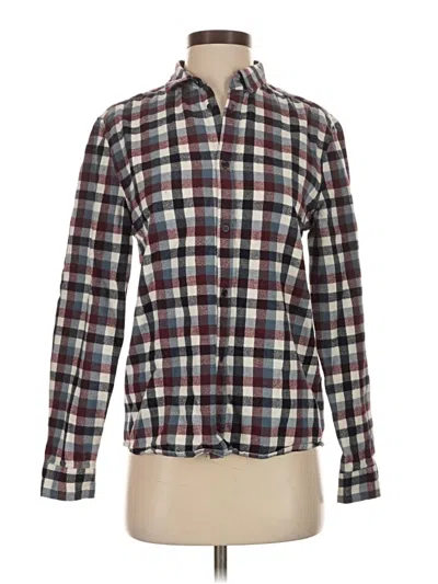 Pre-owned Cos Long Sleeve Button Down Shirt In Burgundy