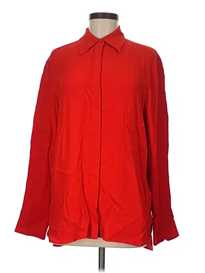 Pre-owned Cos Long Sleeve Button Down Shirt In Red