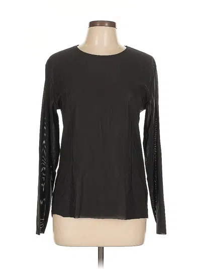 Pre-owned Cos Long Sleeve Top Black Crew Neck Tops