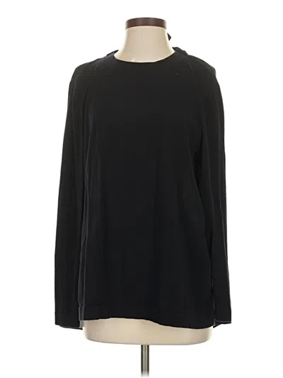 Pre-owned Cos Long Sleeve Top Black Crew Neck Tops
