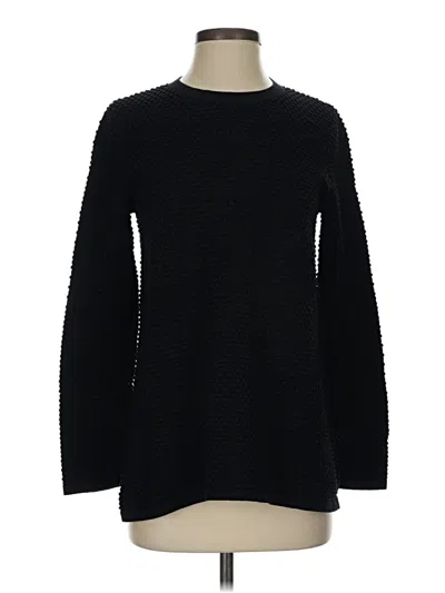 Pre-owned Cos Long Sleeve Top Black Crew Neck Tops