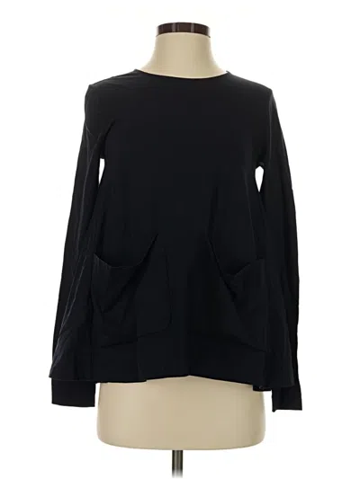 Pre-owned Cos Long Sleeve Top Black Crew Neck Tops
