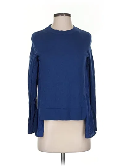 Pre-owned Cos Long Sleeve Top Blue Crew Neck Tops
