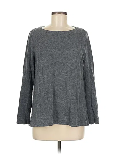Pre-owned Cos Long Sleeve Top Gray Boatneck Tops