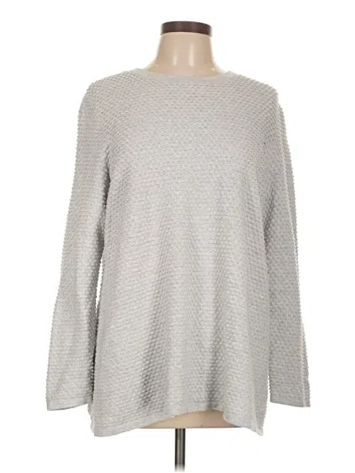 Pre-owned Cos Long Sleeve Top Gray Crew Neck Tops