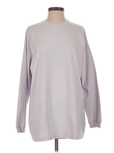 Pre-owned Cos Long Sleeve Top Gray Mock Neckline Tops