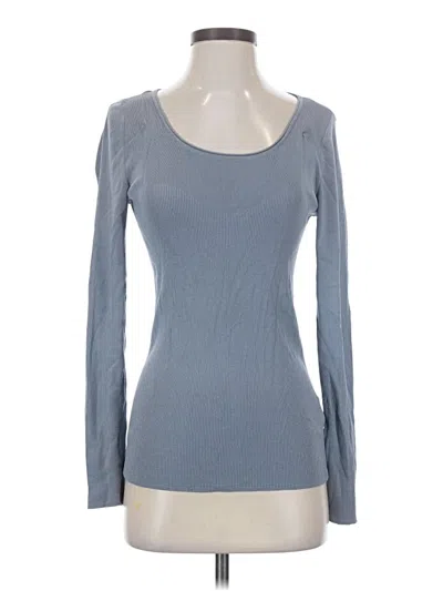 Pre-owned Cos Long Sleeve Top Gray Scoop Neck Tops