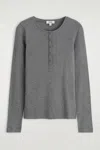 Cos Long-sleeved Henley Top