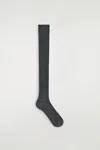 Cos Long Wool Boot Socks In Gray