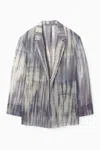 Cos Longline Single-breasted Blazer In Beige