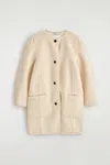 Cos Longline Teddy Jacket In Multi