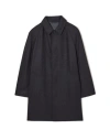 Cos Man Coat Navy Size 44 Wool, Polyamide, Polyester In Navy Blue