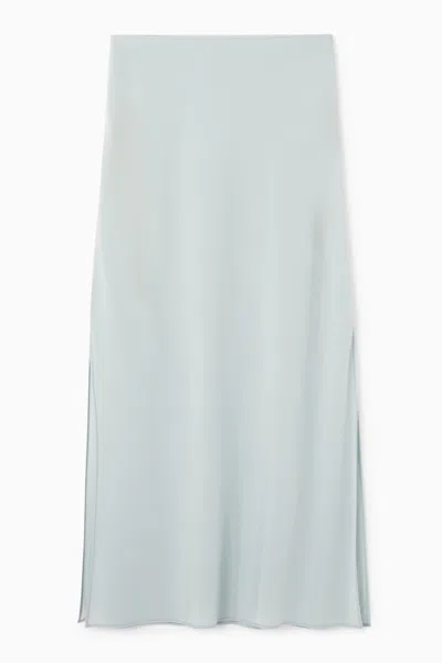 Cos Maxi Slip Skirt In Turquoise