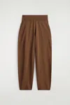 Cos Merino Wool Barrel-leg Pants In Brown