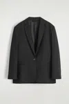 Cos Merino Wool-blend Blazer In Black