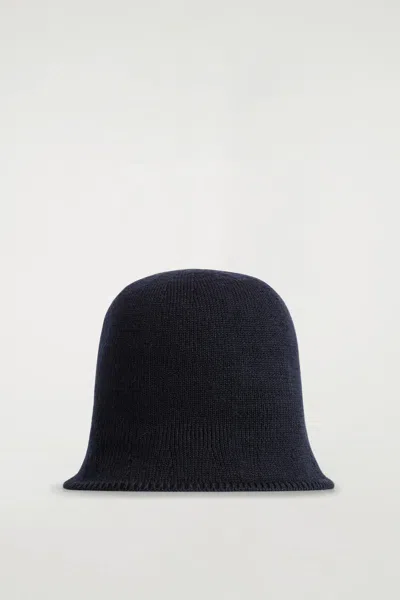 Cos Merino Wool Bucket Hat In Blue