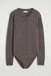 Cos Merino Wool Cardigan Body In Brown