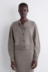 Cos Merino Wool Cardigan In Brown
