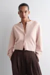 Cos Merino Wool Cardigan In Pink