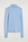 Cos Merino Wool High-neck Top In Blue