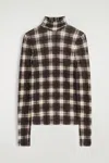 Cos Merino Wool High-neck Top In Brown