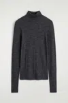 Cos Merino Wool High-neck Top In Gray